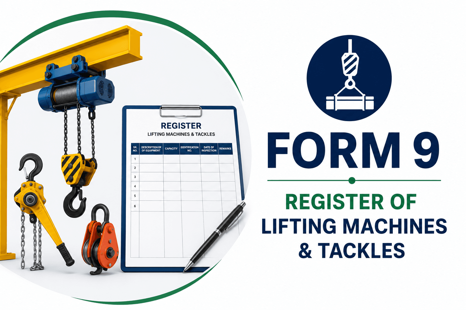 Form 9 Register of Lifting Machines and Tackles